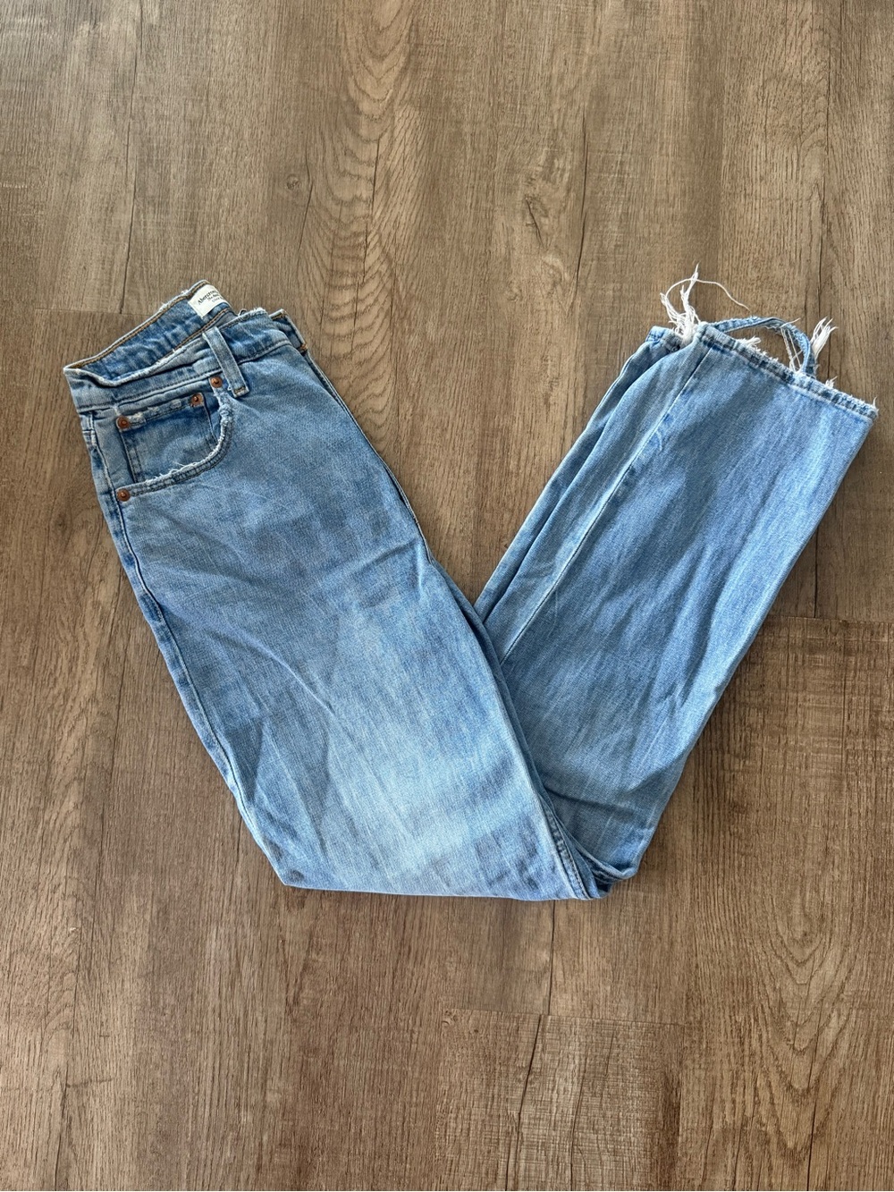 Abercrombie & Fitch Curve Love Ultra High Rise Ankle Straight
